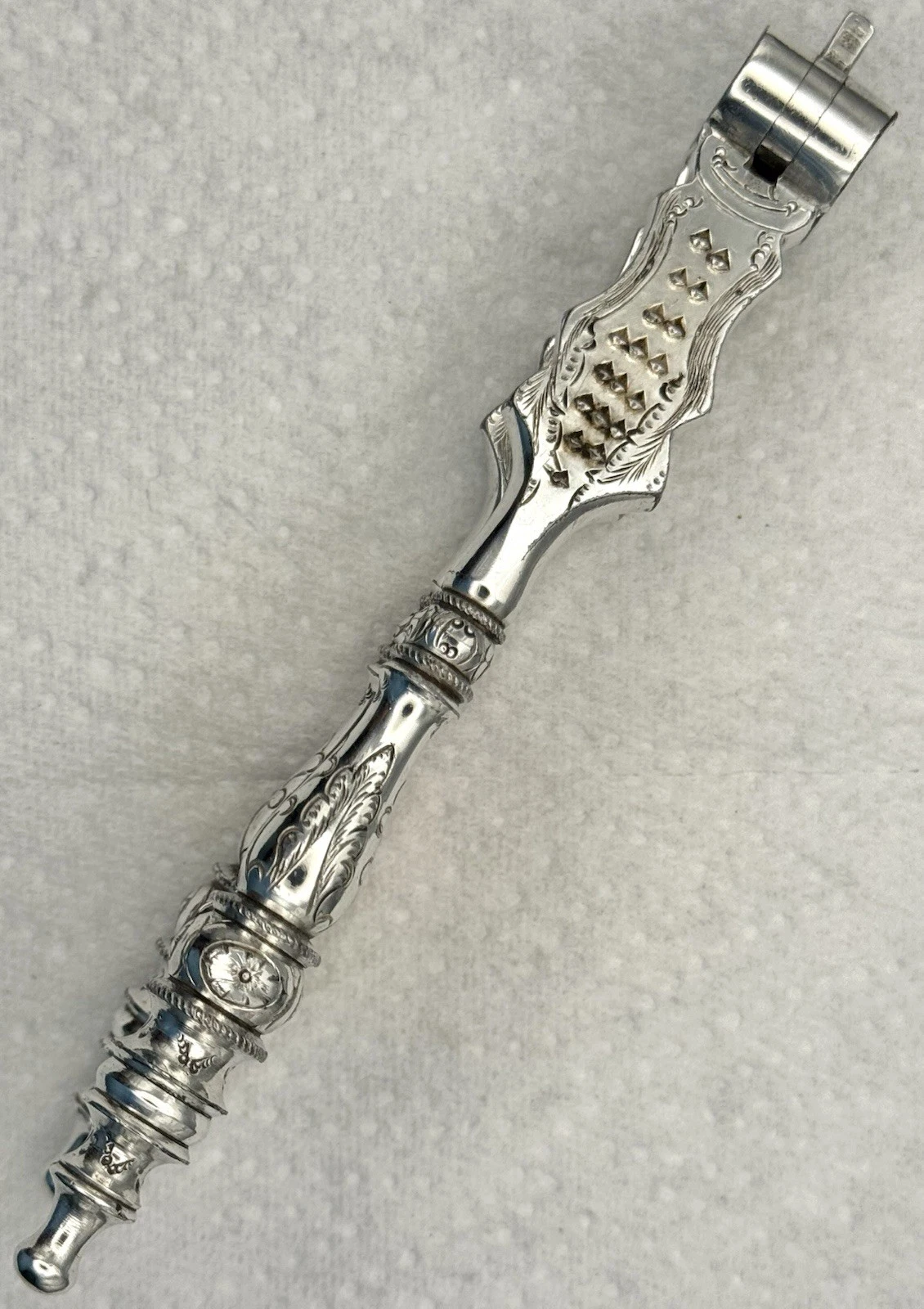 Antique Silver-Plated Nutcracker With Lots Of Design Features