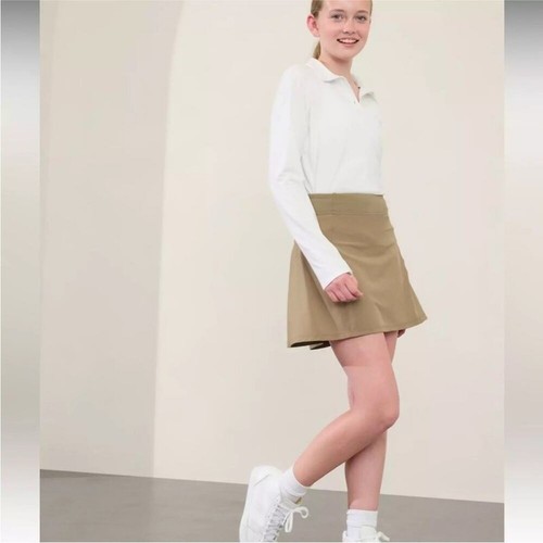 NWT Athleta Girl School Day Skort "Brownstone Beige" Size XL / 14