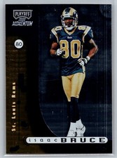 💎2000 Playoff Momentum Football #83 Isaac Bruce - St. Louis Rams💎