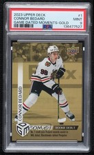2023 Game Dated Moments Rookie Debut Gold /100 Connor Bedard #1 PSA 9 MINT 0n96