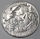 Berserkers Vikings Valhalla 1 oz Hi relief .999 silver round in capsule