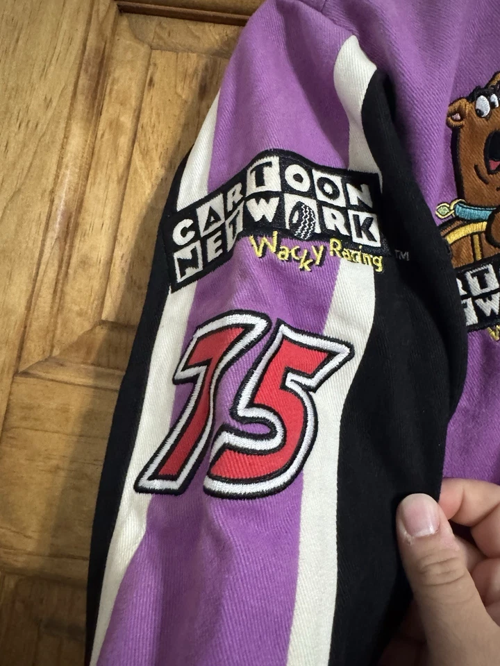 Chaqueta De Colección Scooby Doo Cartoon Network Wacky Racing Nascar WCW Niños RARA Foto 3 de 4