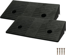 3.5" Rise 2Pack Rubber Curb Ramps for Wheelchair Threshold Driveway Doorway Shed