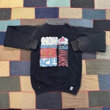 Vintage Colorado Avalanche NHL Youth Sweatshirt Heavyweight Black Graphic