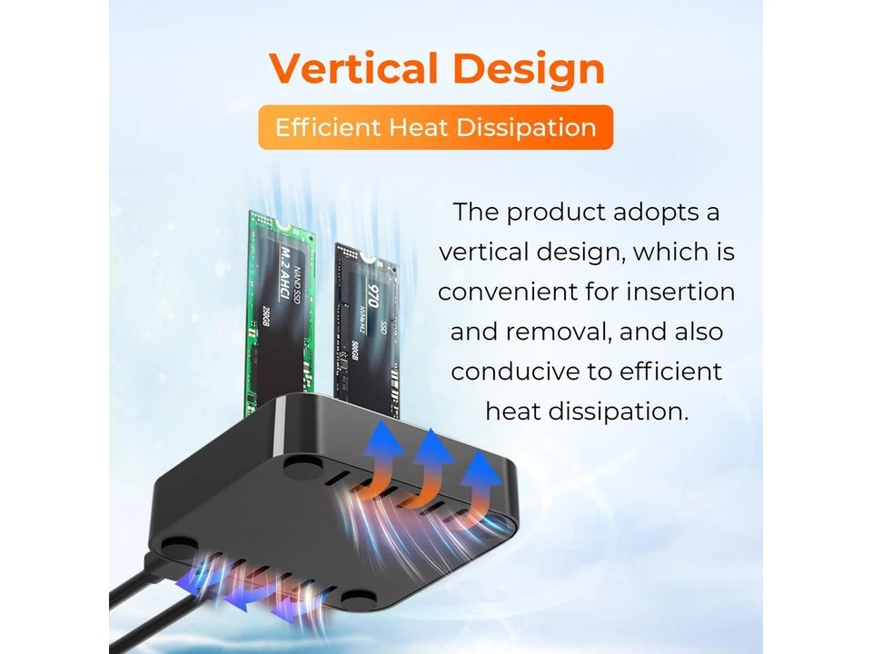 Rosewill USB3.2 Gen2x2 Type-C M.2 NVMe Drive Duplicator, SSD Cloner/Copier, Tool - Image 3 of 4