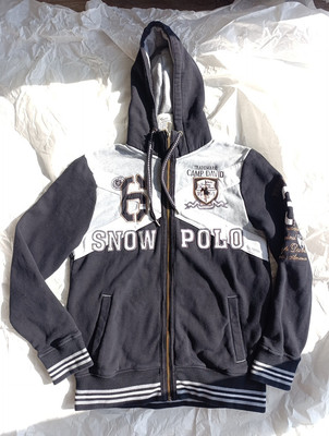 CAMP DAVID Herren Sweatjacke Gr M,Schwarz,weiß,mit Kapuze.TOP.