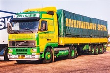Truck Photo Volvo FH12 Tarpaulin Semi Truck Denmark Green Spetra #a6po