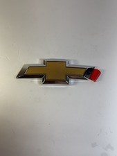 Chevrolet Gold Bowtie Emblem Badge Chrome Trim Approx 7 Inch Adhesive Mount
