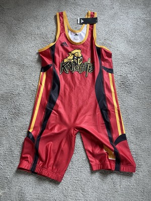 Adidas Knights Mens Adult Wrestling Singlet Spandex Lycra College Onsie