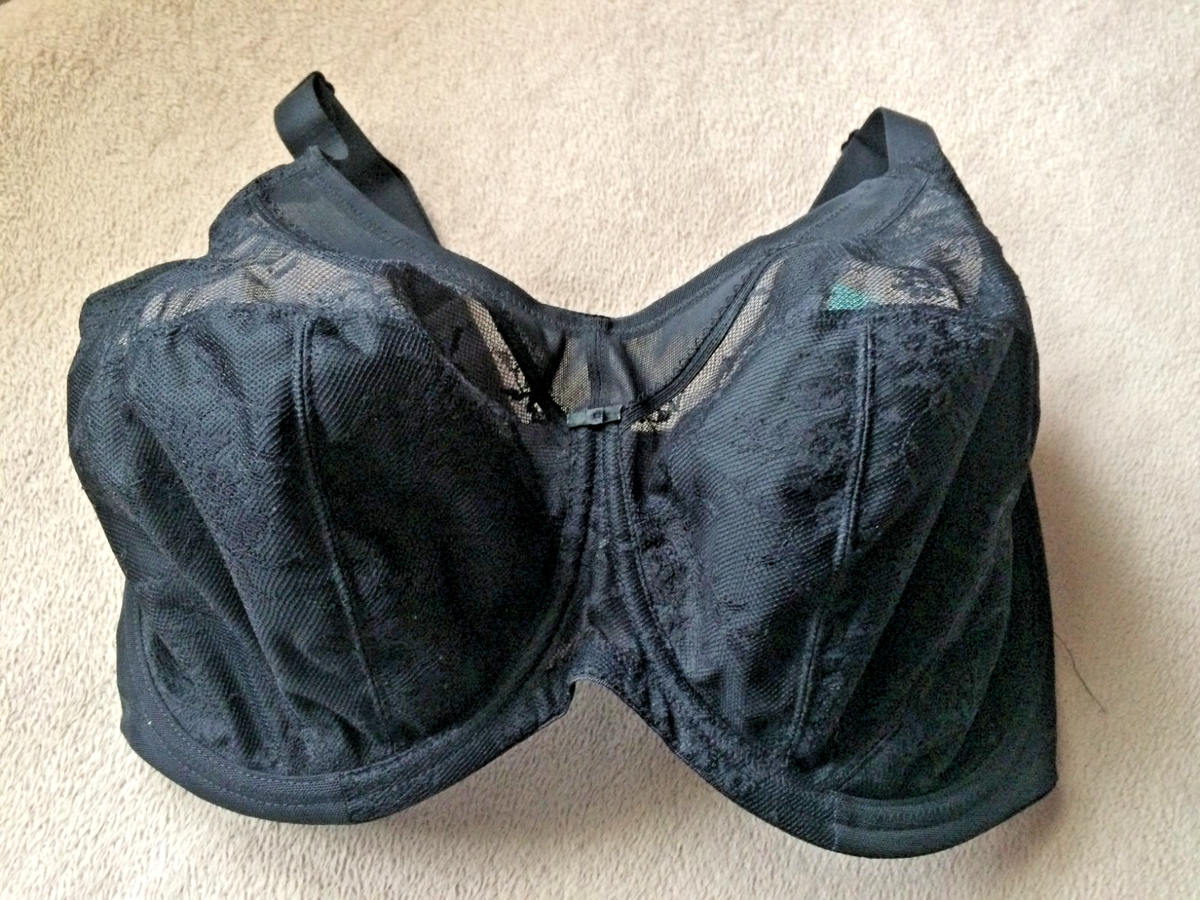 Goddess 36J Black Verity Full Coverage Underwire Cup Bra Style