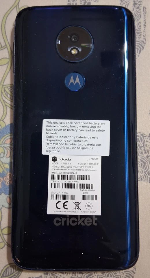 Motorola Moto G7 - Negro - Smartphone - Tal cual para salvamento/piezas/desmontaje Foto 2 de 2