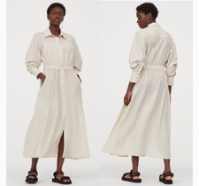 H & M Lyocell Shirt Maxi Dress Size S