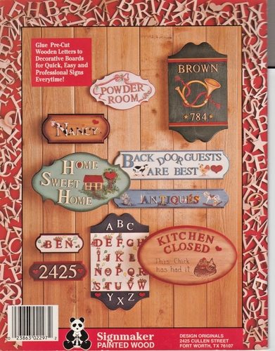 Signmaker - PAINTED WOOD PATTERN - Simply Glue & Paint - Mcneill Design - Picture 2 of 2