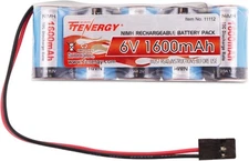 Tenergy Receiver Battery, 6V NiMH Rechargeable RC Battery Pack with Hitec... 