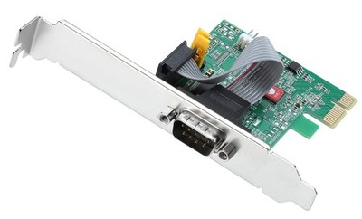 SIIG Single Serial PCIe Card Adapter, 16650 UART, Baud Rates Port x1 