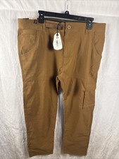 NEW Prana Zion II Pants 38x30 Stretch Cargo Straight Brown Slim Fit