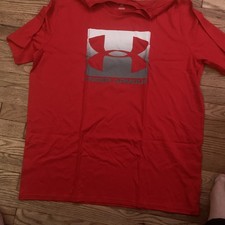 Red Under Armour Mens T-Shirt 2XL 85 