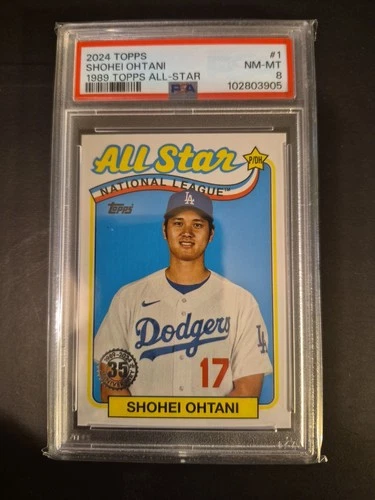 2024 TOPPS 1989 TOPPS BASEBALL ALL STAR #1 SHOHEI OHTANI PSA 8 LA DODGERS