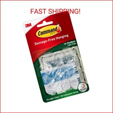 Command Outdoor Light Clips, 16 clips, 20 strips, Water-Resistant Adhesive (1701 0.66 per strip