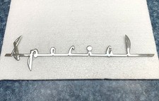1941-42 Packard Special Chrome Metal Scriptemblem 5628 12.25 Vg Cond. Buick