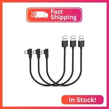 1ft Right Angle USB C Cable Fast Charging, 3 Pack 90 Degree USB A to USB Type C