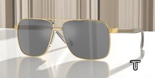 VERSACE VE2174 1002Z3 Gold Dk Grey Mirror Silver Polarized 59mm Men's Sunglasses