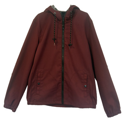 Nomad Sangria Tech Fleece Lined Hoodie Jacket Sz M Lightweight Burgundy Mens
