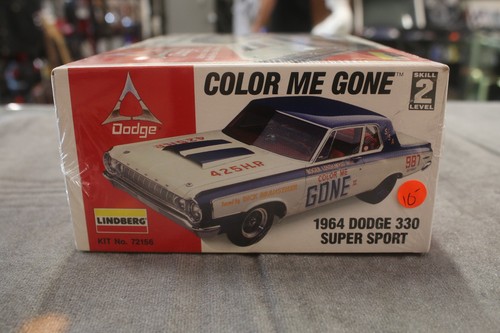 1996 LINDBERG Mode COLOR ME GONE 1964 DODGE 330 SUPER STOCK Kit #72156 - Picture 4 of 6