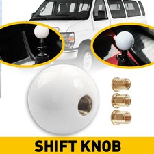 Acrylic White Ball Shift Knob Adapte Universal Car For With Manual Transmission Acrylic White Ball Shift Knob Adapte Universal Car For With Manual Transmission