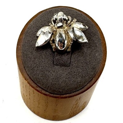 Massiver Sterling Silber 925 Honigbiene dreidimensionaler Anhänger Größe 1'' Länge