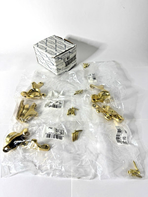 lot of 5 - H. B. Ives Solid Brass Window Locks 07MB3 Open Box NOS