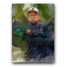 Miguel Cabrera #22 Art Card Limited 44/50 Edward Vela Signed (Detroit Tigers)