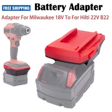 Battery Adapter For Milwaukee 18V Li-ion Battery To For Hilti 22V B22 Power Tool