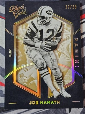 2016 Panini Black Gold Joe Namath #51 Holo Gold #/25 New York Jets