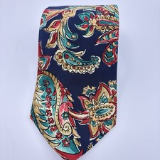 Chap's Ralph Lauren Men's Necktie Paisley Tie 100% Silk Made in USA 4" x 56.5"