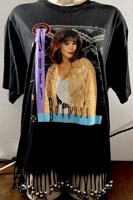 1992 Suzy Bogguss Country Queen Grammy Voices in the Wind beaded tassels Tee L
