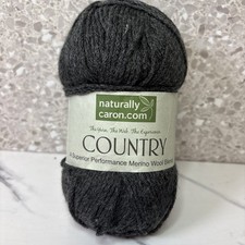 Naturally Caron Country Superior Performance Merino Wool Blend Yarn Charcoal NEW