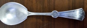 Beautiful Rogers Persian Pattern Silverplate Solid Soup Ladle  1871 Victorian