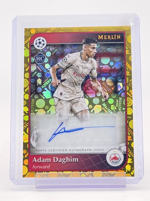 Adam Daghim 2024-25 Topps Merlin Chrome Gold Vintage Merlin Rookie Auto /3 Q2615