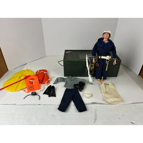 1964 GI Joe Shore Patrol Set with Footlocker Navy Gear 1960s Action Sailor