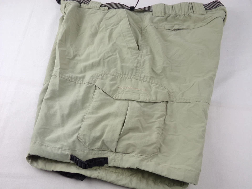 Pantalones Cortos Carga Pesca Exofficio 38 Verde Cinturón 8" Entrepierna 7 Bolsillos Secado Rápido Foto 3 de 4