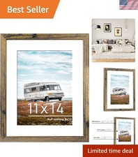 11x14 Picture Frame, Display Pictures 8 x 10 with Mat or 11 x 14 Without Mat ...