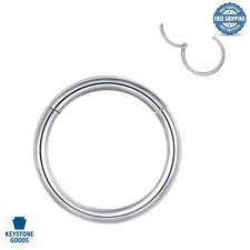 Hypoallergenic Surgical Steel Septum & Hoop Nose Rings 8mm