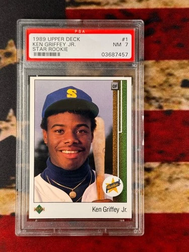 1989 Upper Deck - Star Rookie Ken Griffey Jr #1 (RC) PSA 7