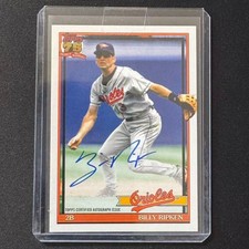 🔌IU 2026 TOPPS SERIES 1 BASEBALL 1991 TOPPS AUTO BILLY RIPKEN