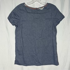 Boden Polperro Chambray  Jean  Button  Down  Back  Shirt  Top Womens  8