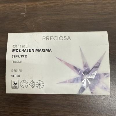 preciosa  chaton maxima ss9.5/pp20 crystal foiled point back full pack  1444 pcs