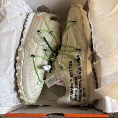 Size 13 - Off-White x Nike Waffle Racer Electric Green W