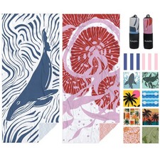 2 Pack Microfiber Beach Towel, Quick Dry Travel Towel Large Sand Free Towel f...
