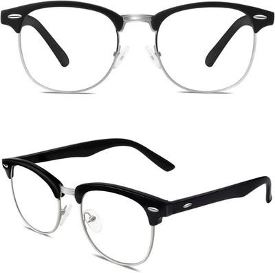 Happy Store CN56 Vintage Inspired Classic Horn Rimmed Nerd UV400 Clear Lens Glas